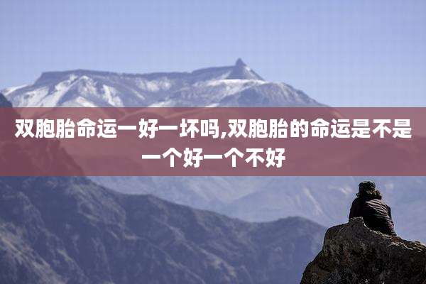 双胞胎命运一好一坏吗,双胞胎的命运是不是一个好一个不好