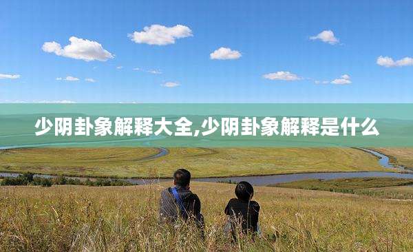 少阴卦象解释大全,少阴卦象解释是什么