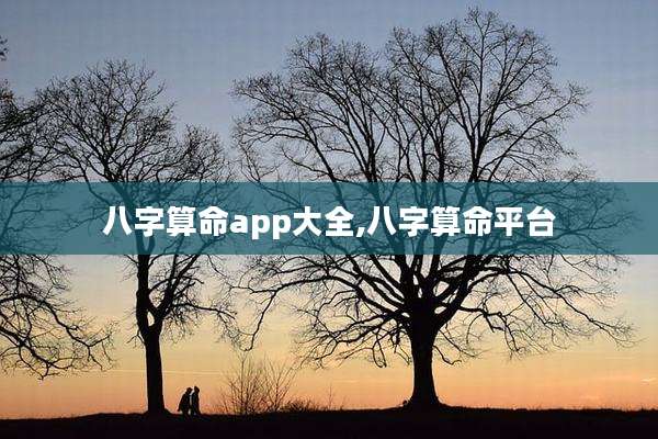 八字算命app大全,八字算命平台