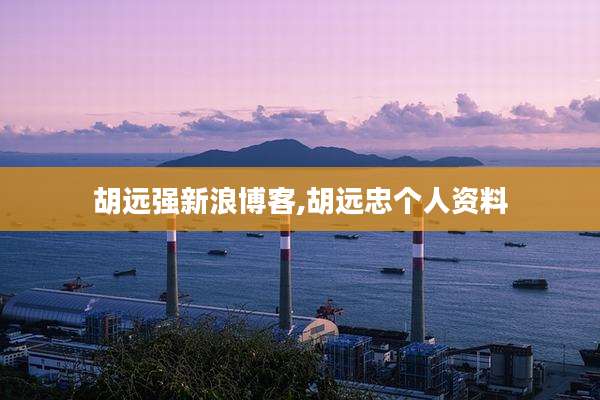 胡远强新浪博客,胡远忠个人资料