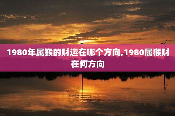 1980年属猴的财运在哪个方向,1980属猴财在何方向