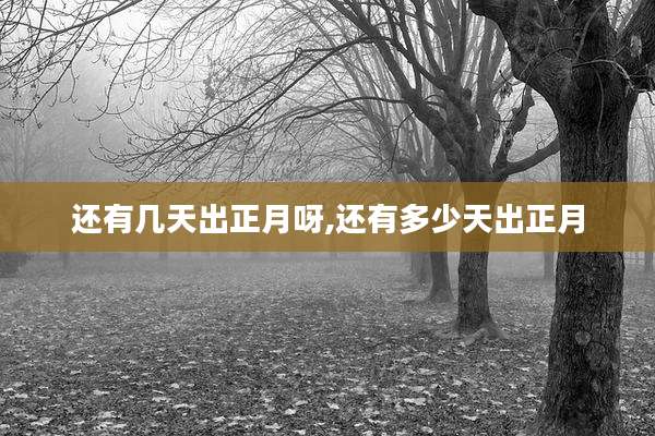 还有几天出正月呀,还有多少天出正月