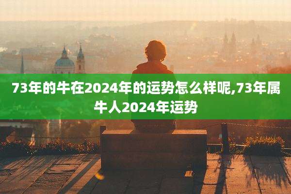 73年的牛在2024年的运势怎么样呢,73年属牛人2024年运势