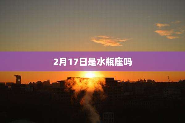 2月17日是水瓶座吗