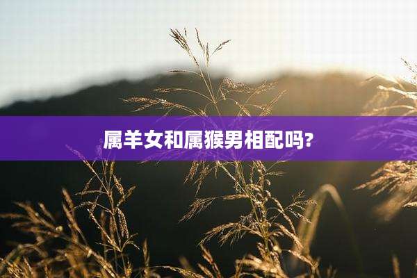 属羊女和属猴男相配吗?