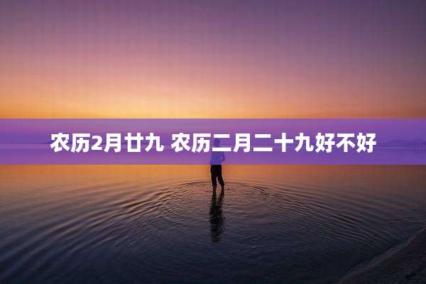 农历2月廿九 农历二月二十九好不好