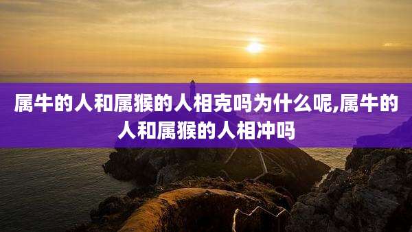 属牛的人和属猴的人相克吗为什么呢,属牛的人和属猴的人相冲吗