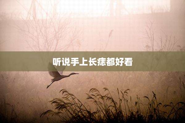 听说手上长痣都好看