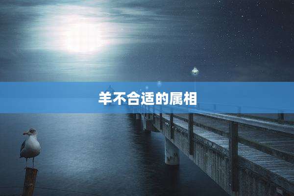 羊不合适的属相