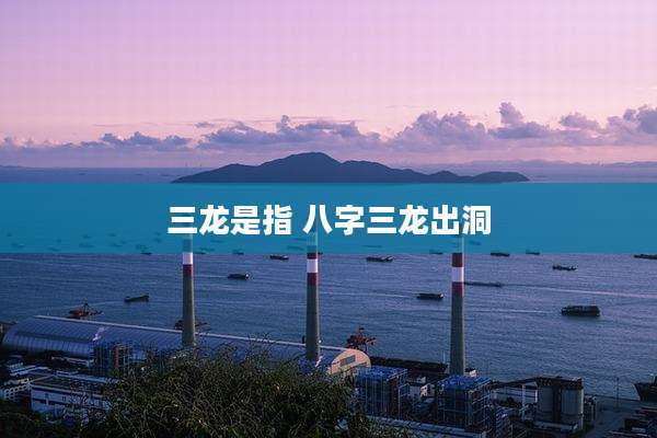 三龙是指 八字三龙出洞
