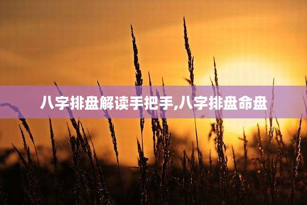 八字排盘解读手把手,八字排盘命盘