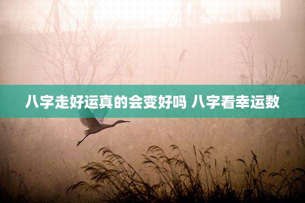 八字走好运真的会变好吗 八字看幸运数