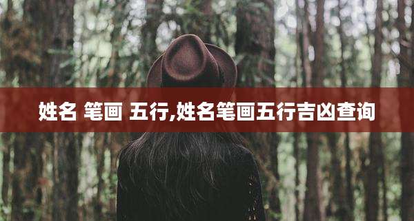 姓名 笔画 五行,姓名笔画五行吉凶查询
