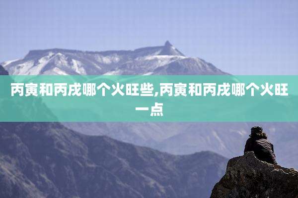 丙寅和丙戌哪个火旺些,丙寅和丙戌哪个火旺一点