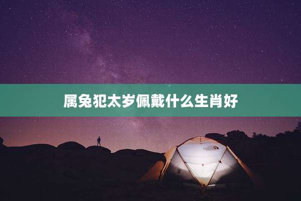 属兔犯太岁佩戴什么生肖好