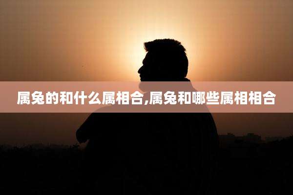 属兔的和什么属相合,属兔和哪些属相相合