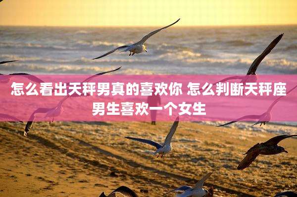 怎么看出天秤男真的喜欢你 怎么判断天秤座男生喜欢一个女生