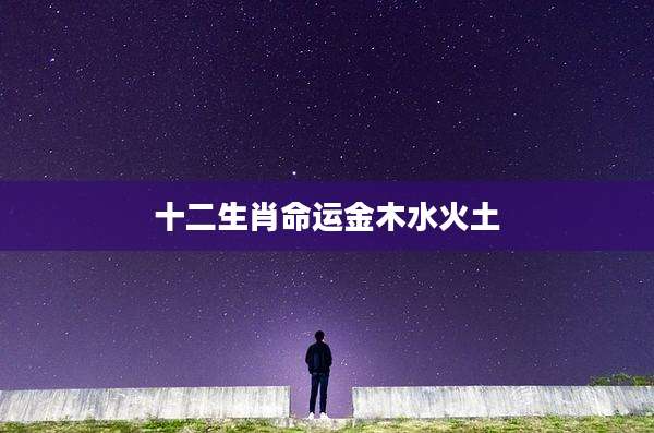 十二生肖命运金木水火土