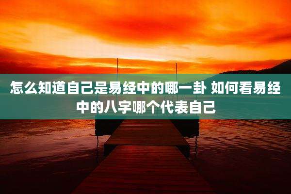怎么知道自己是易经中的哪一卦 如何看易经中的八字哪个代表自己