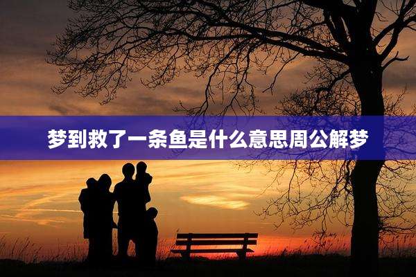 梦到救了一条鱼是什么意思周公解梦