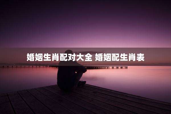 婚姻生肖配对大全 婚姻配生肖表