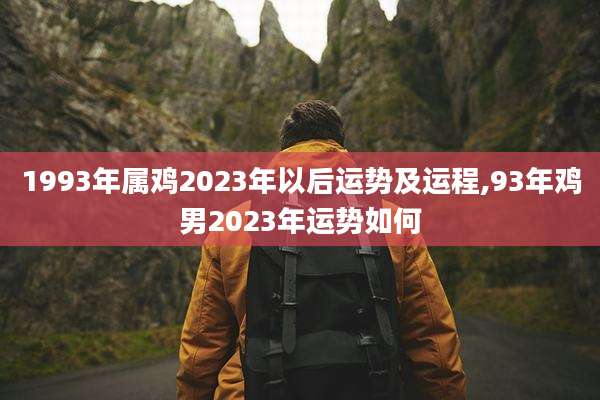 1993年属鸡2023年以后运势及运程,93年鸡男2023年运势如何