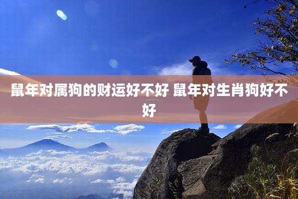 鼠年对属狗的财运好不好 鼠年对生肖狗好不好