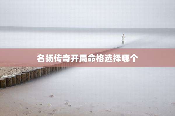 名扬传奇开局命格选择哪个