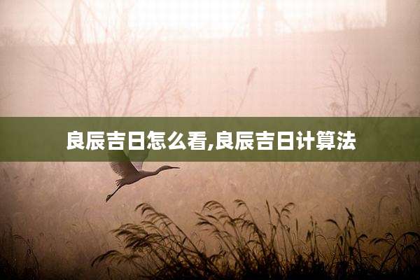 良辰吉日怎么看,良辰吉日计算法