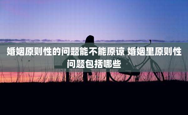 婚姻原则性的问题能不能原谅 婚姻里原则性问题包括哪些