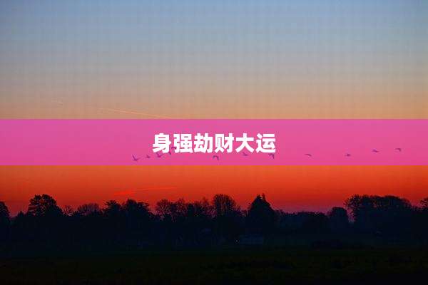 身强劫财大运