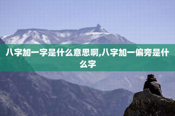 八字加一字是什么意思啊,八字加一偏旁是什么字