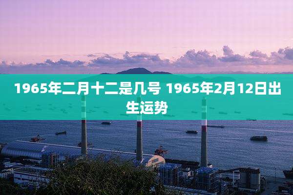1965年二月十二是几号 1965年2月12日出生运势