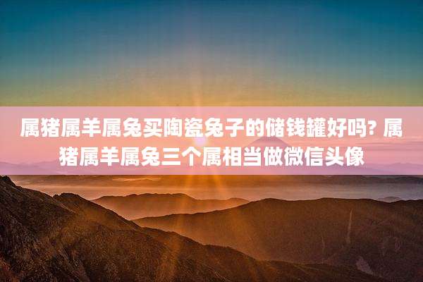 属猪属羊属兔买陶瓷兔子的储钱罐好吗? 属猪属羊属兔三个属相当做微信头像