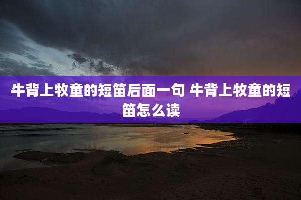 牛背上牧童的短笛后面一句 牛背上牧童的短笛怎么读