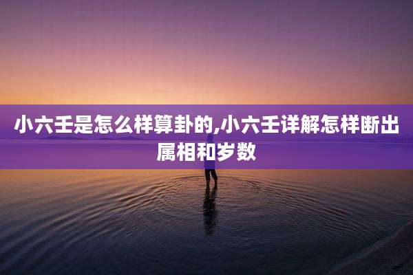 小六壬是怎么样算卦的,小六壬详解怎样断出属相和岁数
