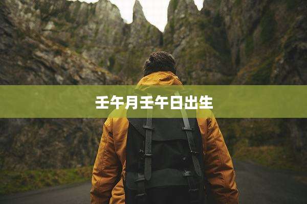 壬午月壬午日出生