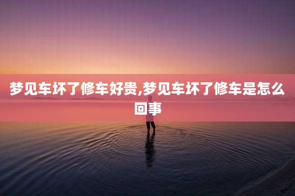 梦见车坏了修车好贵,梦见车坏了修车是怎么回事