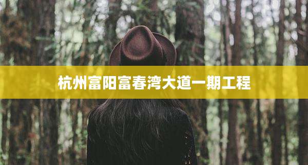 杭州富阳富春湾大道一期工程