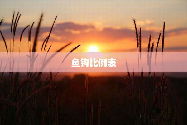 鱼钩比例表
