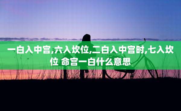 一白入中宫,六入坎位,二白入中宫时,七入坎位 命宫一白什么意思