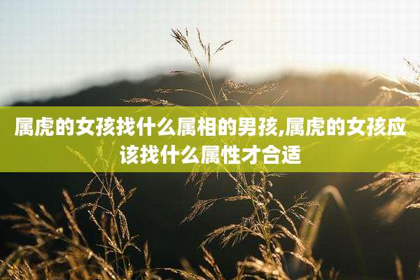 属虎的女孩找什么属相的男孩,属虎的女孩应该找什么属性才合适