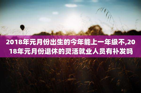 2018年元月份出生的今年能上一年级不,2018年元月份退休的灵活就业人员有补发吗