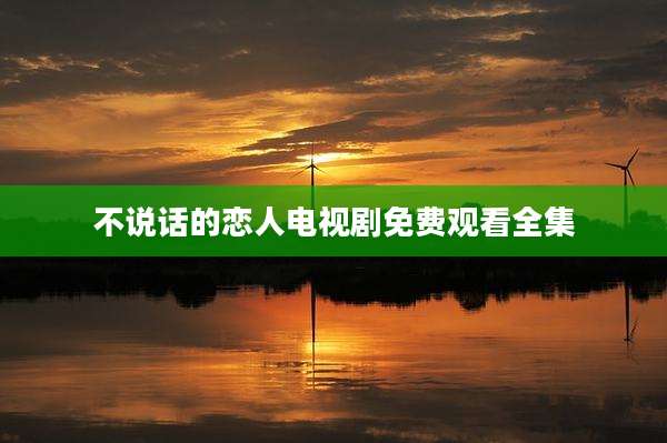 不说话的恋人电视剧免费观看全集