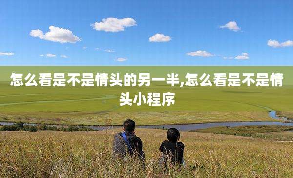 怎么看是不是情头的另一半,怎么看是不是情头小程序