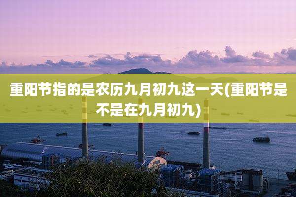 重阳节指的是农历九月初九这一天(重阳节是不是在九月初九)