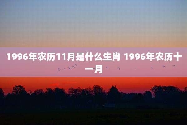 1996年农历11月是什么生肖 1996年农历十一月