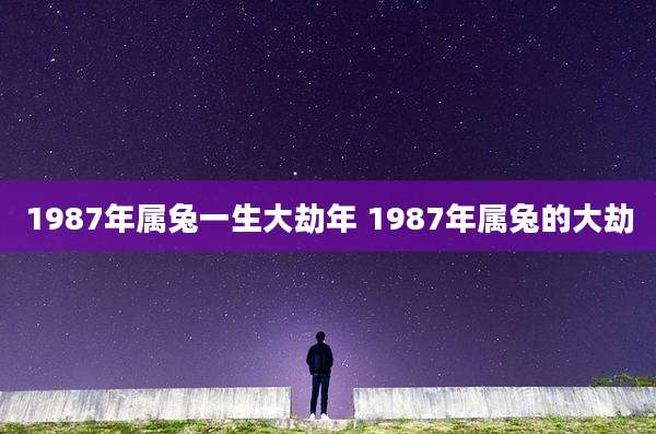 1987年属兔一生大劫年 1987年属兔的大劫