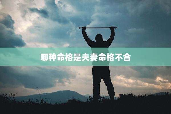哪种命格是夫妻命格不合