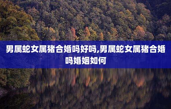 男属蛇女属猪合婚吗好吗,男属蛇女属猪合婚吗婚姻如何